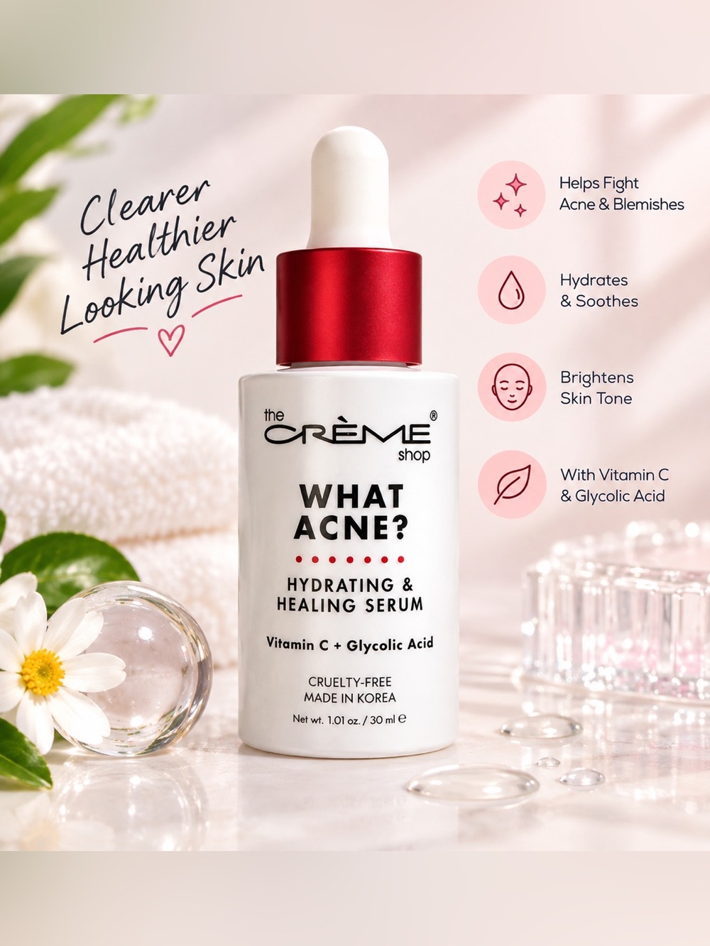The Crème Shop WHAT ACNE? Hydrating & Healing Serum